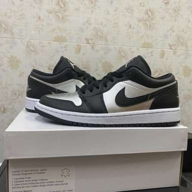 jordan 1 low black silver