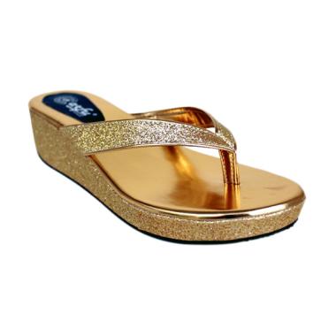 Arfu Wedges Sandal Wanita - Gold 01