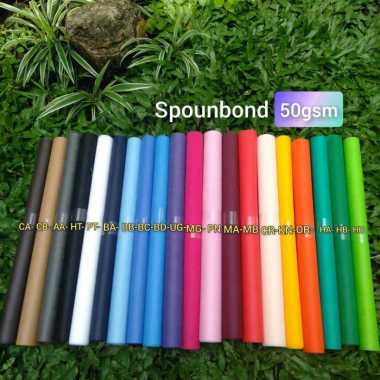 Bahan kain spunbond furing sponbond pur meteran 50gsm 160cm x 1meter HT(Hitam)