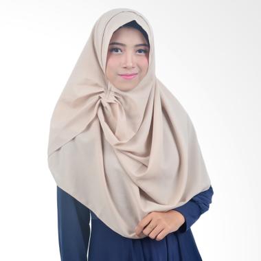 Inara House Pashtan Crepe Topi Kerut Jilbab - Coklat muda