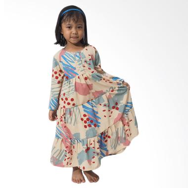 Mukena Dinda Rania Abstract Gamis Anak - Blue Pink