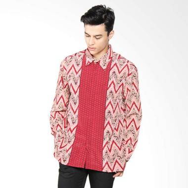 Batik Arjunaweda Men Rangrang Tanju ... ik Pria - Maroon 65131045