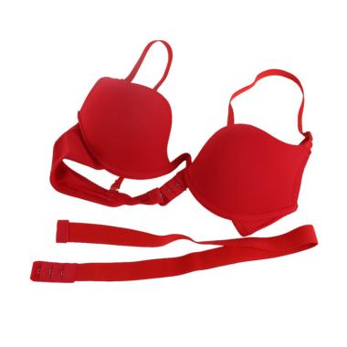 7 Model Deep V Bra Backless - Red 34 Red