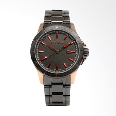 Bonia Jam Tangan Pria - Black Rosegold B10176-1532