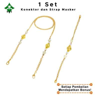 BOS 1 Set Strap Masker Konektor Hijab Wanita Kalung Korea Emas Kaitan Gantungan Kacamata Terbaru 2021