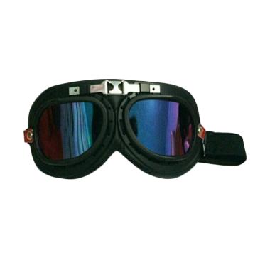 Snail Goggle Classic Blue Visor Kacamata Motor - Black