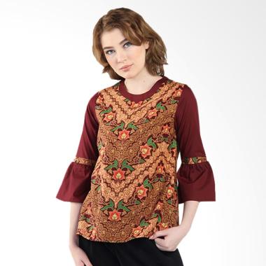Rianty Zevana Batik Blouse - Brown