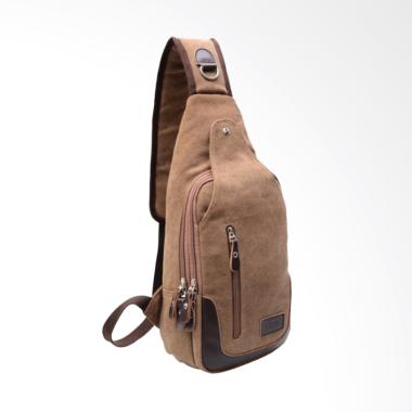 Best PB803 Canvas Tas Selempang Pria - Coffee
