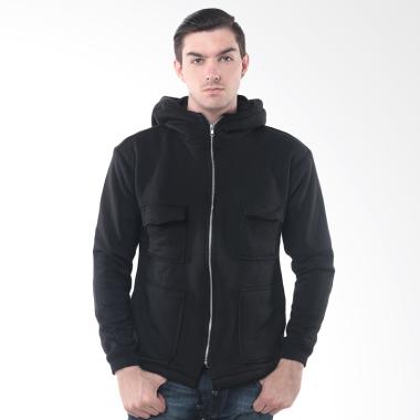 Crows Denim Hooded Korean Jacket - Black Crows Denim Hooded Korean Jacket - Black