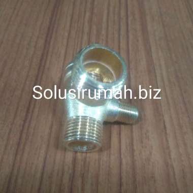 TEE DRAT KUNINGAN KOMPRESOR LAKONI CABANG 3 DRAT 1/2 X 3/8 NEPEL