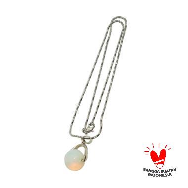 Vee Batu Giok Kalimaya Api Liontin Kalung Terapi Kesehatan Glass