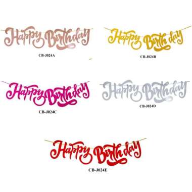 Banner Flag Happy Birthday Latin / BANNER HAPPY BIRTHDAY LASERCUT / BANNER GANTUNG HAPPY BIRTHDAY Go