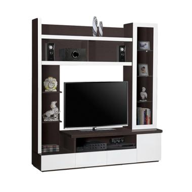 Graver Furniture Lemari TV LVR-2658 Minimalis Lemari TV - Coklat Oak