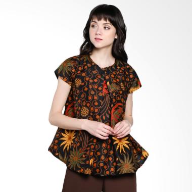 Koesoema Clothing Farah Babydoll Blouse Batik - Black