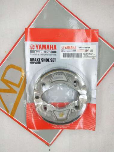 KAMPAS REM BELAKANG TROMOL NUVO MIO SMILE MIO LAMA MIO SPORTY MIO FINO MIO SOUL ORI ASLI YAMAHA SILV