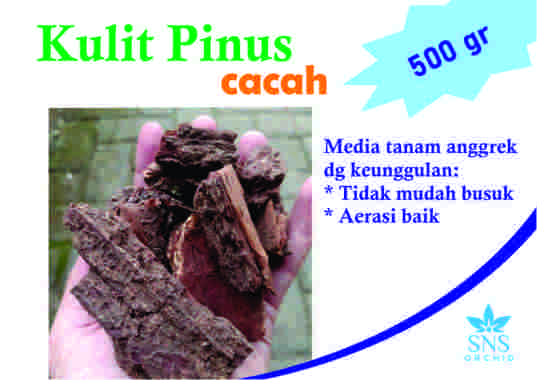 Kulit Pinus Cacah 500 gr Media Tanam Anggrek Pine Bark Cacahan Bongkah Gram Bongkahan