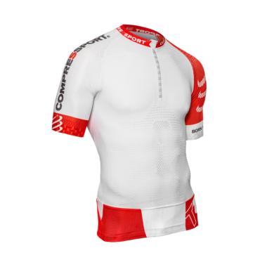 Compressport Trail Run Shirt V2 Pakaian Lari Pria - White