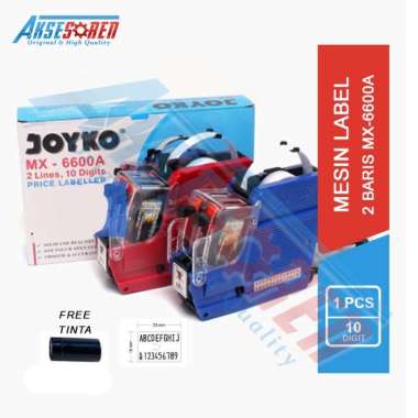 Mesin Label Harga Joyko [MX-6600A/2 Baris] / Alat Lebel Nama Cetak 2 Line Tempel / Label Kertas MX-6