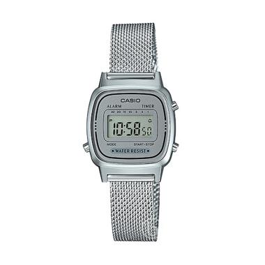 CASIO LA670WEM Digital Vintage Youth Jam Tangan Wanita [Original] Silver