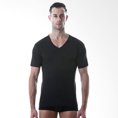Zac & Ferrero V Neck Kaos Pria - Hitam