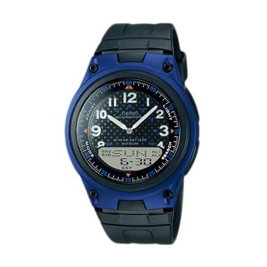 Casio Jam Tangan Unisex AW-80-2BVDF Black Blue