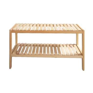 The Olive House 2T Hardwood Bench Rack - Natural