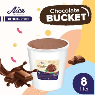 Promo Harga Aice Ice Cream Bucket Chocolate 8000 ml - Blibli