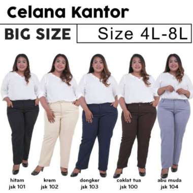 [Size S - 8 L] Celana Kerja Celana Kantor Wanita Celana Kerja Kuliah Formal Celana Katun JSK Jeans X