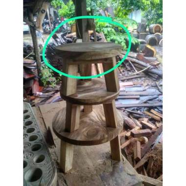DOC INVOICE ORDER - stool bundar kayu solid 2 pcs - pre order 10 hari brown brown