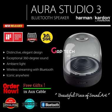 Harman Kardon Aura Studio 3 Bluetooth Speakers With Visually Stunning Original Garansi Resmi PT IMS 1 Tahun