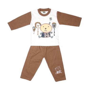 Setelan Piyama Anak Laki Tompege TP-5511 COKLAT