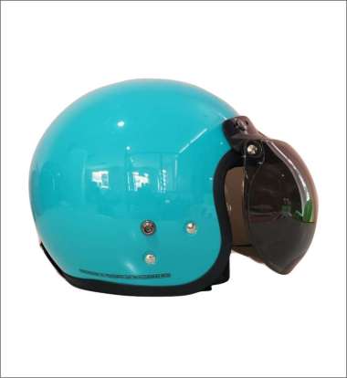 Helm Bogo Retro ANT + Kaca Helm tosca
