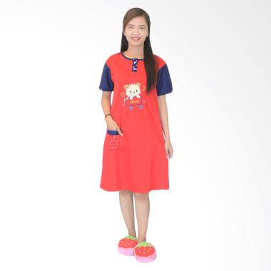 Aily 963 Daster Baby Doll Baju Tidur Wanita - Merah