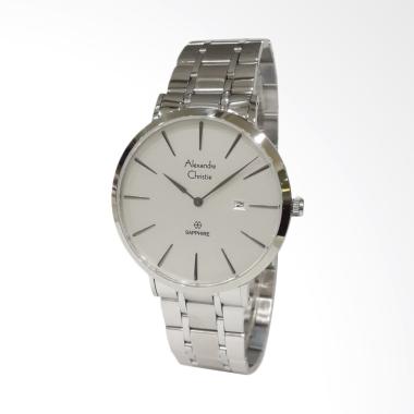 Alexandre Christie Sapphire Series 8539MDBSSSL Jam Tangan Pria - Silver Silver