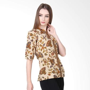 Rianty Azmi Batik Blouse Wanita - Brown