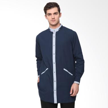 Zayidan Israq Baju Muslim Gamis Pria - Navy