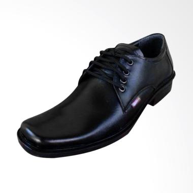 Kickers Kulit Asli Bertali Sepatu Pantofel Pria - Hitam