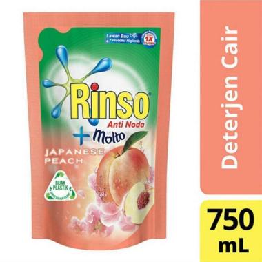 Promo Harga Rinso Liquid Detergent + Molto Japanese Peach 750 ml - Blibli