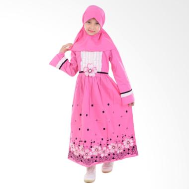 Jesca and Paul Nadya 216 Gamis Baju Muslim Anak - Pink