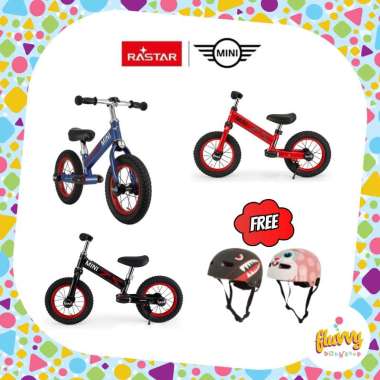 RASTAR - MINI Balance Bike 12 | Kick Bike | Sepeda Keseimbangan Anak | MINI Cooper Push Bike Midnigh