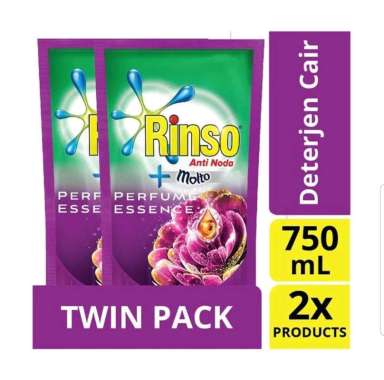 Promo Harga Rinso Liquid Detergent + Molto Purple Perfume Essence 750 ml - Blibli