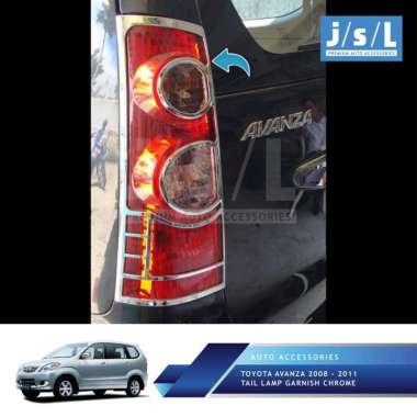 Avanza 2008 - 2011 Garnis Lampu Belakang Tail Lamp Garnish Chrome Silver