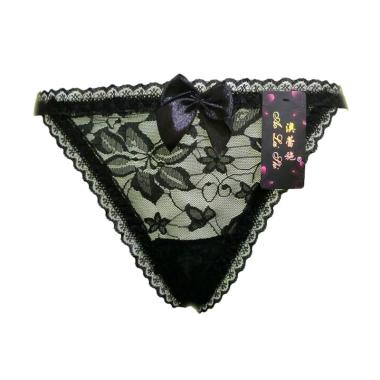 OEM Gstring Mutiara Aileen Celana Dalam Wanita - Hitam