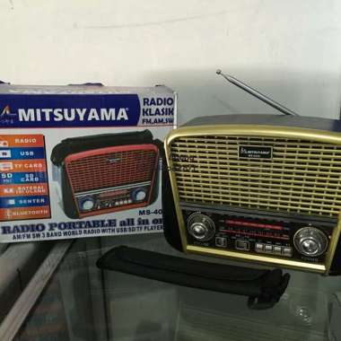 Speaker Mitsuyama MS4035 Radio AM FM SW 3 Band Besar Jumbo Senter Gold