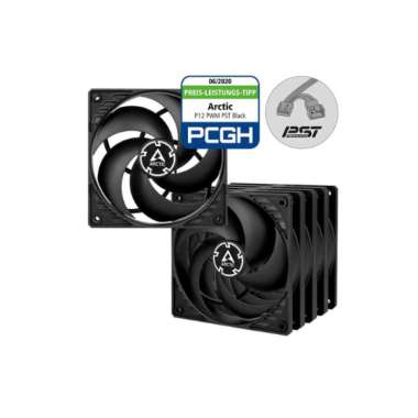 ARCTIC P12 PWM PST PACK OF 5 VALUE PACK - 120mm FAN black