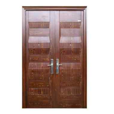 Pintu Baja Fortress JBS Prime Elite Utama Rumah Premium Double Kupu Tarung Coklat