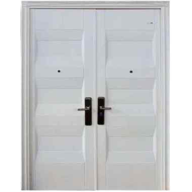 Pintu Baja Fortress JBS Prime Elite Utama Rumah Premium Double Kupu Tarung Putih
