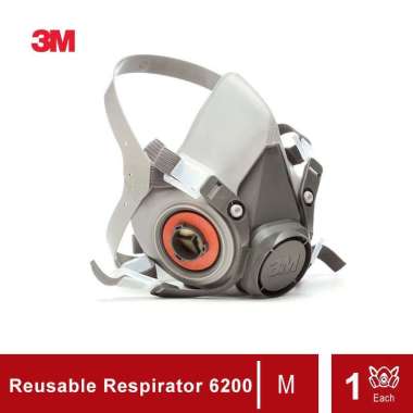 3M Half Facepiece Reusable Respirator 6200 (Masker 3M 6200)