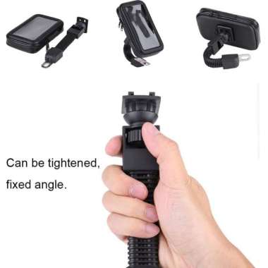 Pegangan Holder Handphone Hp Untuk Motor Ojek Online Anti Air - Phone Holder Universal Waterproof