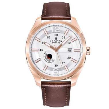 LOFOTEN Watch - Jam Tangan Pria - Sapphire - F-6508M - Original Rose Coklat